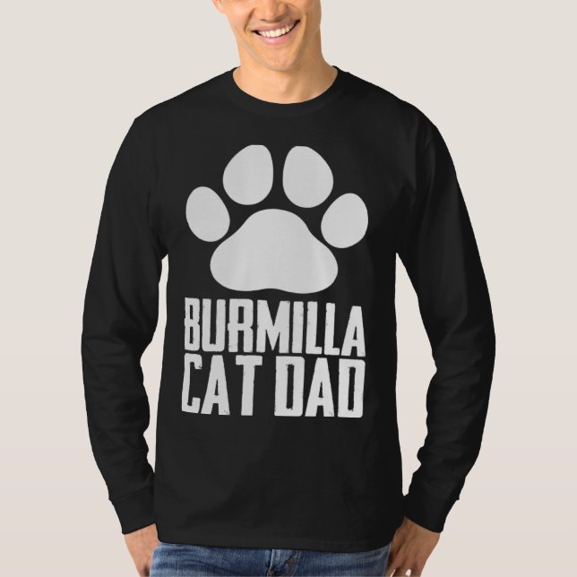 Camiseta Burmilla cat dad (Frente)
