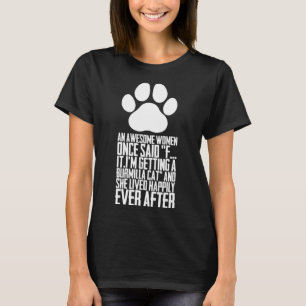Camiseta Burmilla mãe Burmilla kitten Burmillas