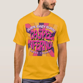Camiseta Burn Baby Burn - Gaspee Inferno!!! em Amarelo