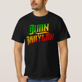 Camiseta Burn Babylon Rasta Colors Reggae T-Shirt