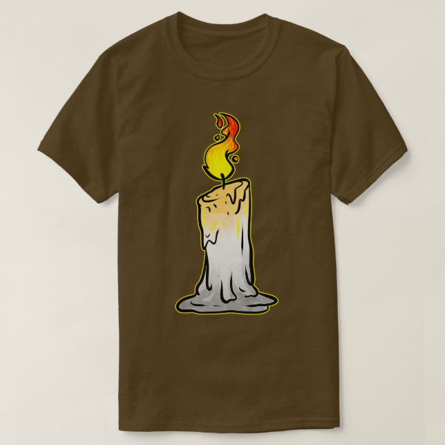 Camiseta Burning Candle Halloween (Frente do Design)