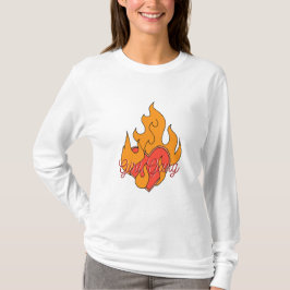 Camiseta Burning Heart Girl Gang