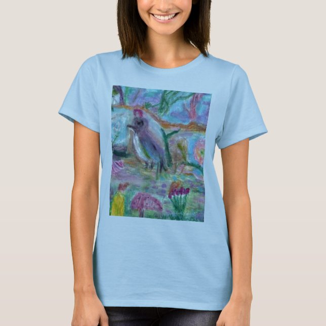Camiseta Burnout Bonito com Arte Colorido (Frente)