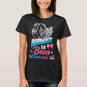 Camiseta Burnout ou Arcos Gênero Revelar Anúncio do Bebê Bi
