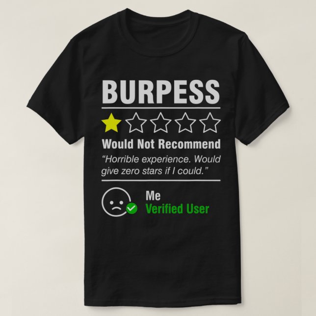 Camiseta Burpees Envolvidos Engraçados Em Gym Não Recomenda (Frente do Design)
