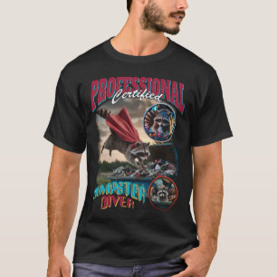 Camiseta Burpster Diver Funny Raccoon