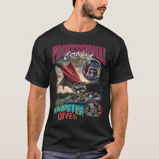 Camiseta Burpster Diver Funny Raccoon