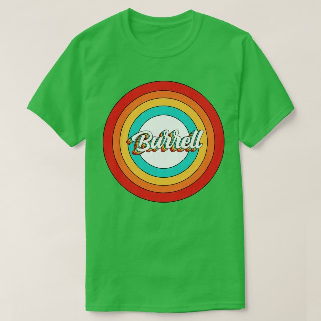 Camiseta Burrell Nome Shirt Vintage Círculo Burrell (Frente do Design)