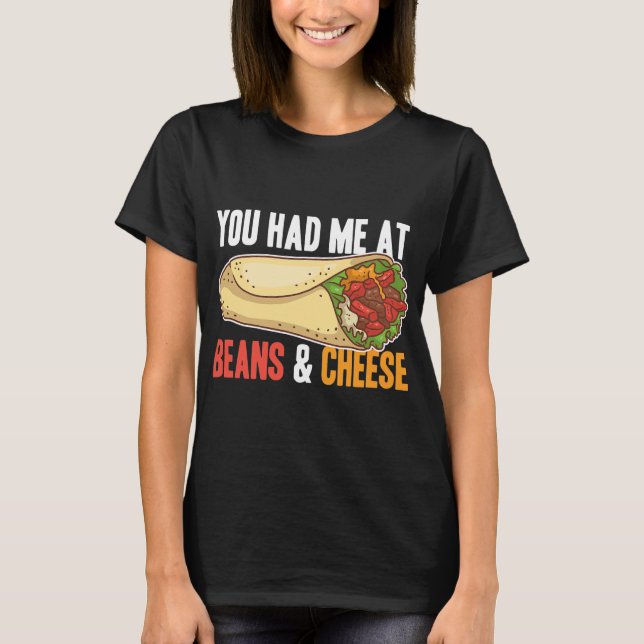Camiseta Burrito Beans Cheese Legal Taco Mexicano (Frente)