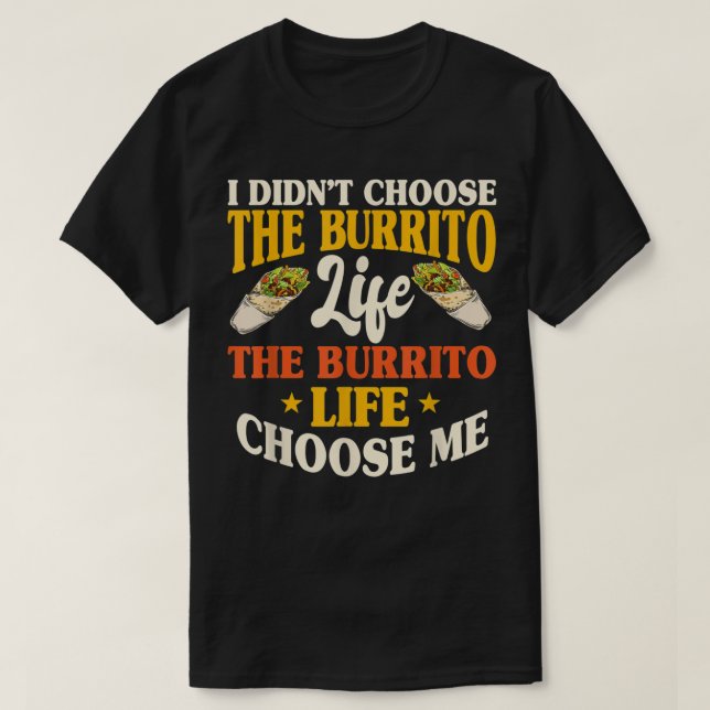 Camiseta Burrito Comida Mexicano Lover T Shirt presente, pa (Frente do Design)