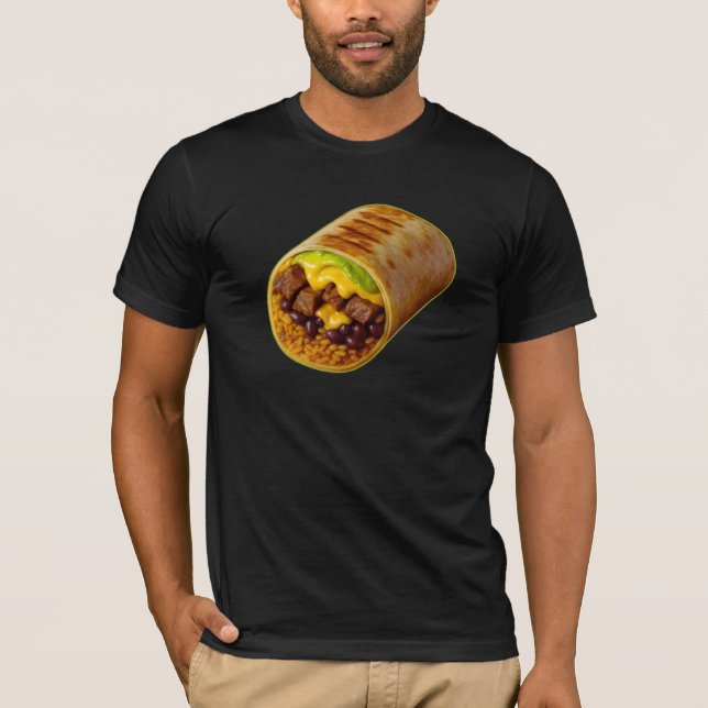 Camiseta burrito engraçado para amantes (Frente)