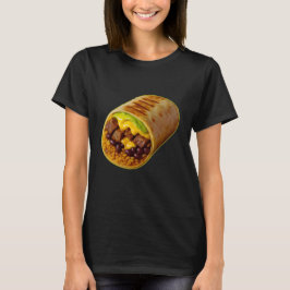 Camiseta burrito engraçado para comida