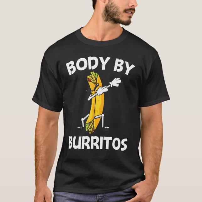 Camiseta Burrito Para Homens Burritos Taco Salsa Mexicano (Frente)