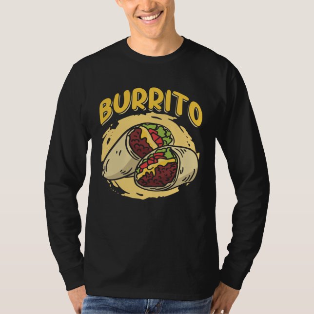 Camiseta Burrito Taco Taquito Mexican Food for Chicano Chef (Frente)