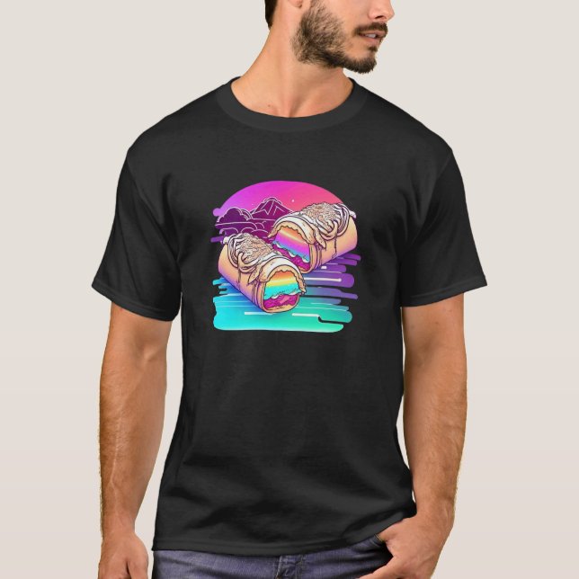 Camiseta Burritos Com um Visual Futurista para um Toque Mod (Frente)