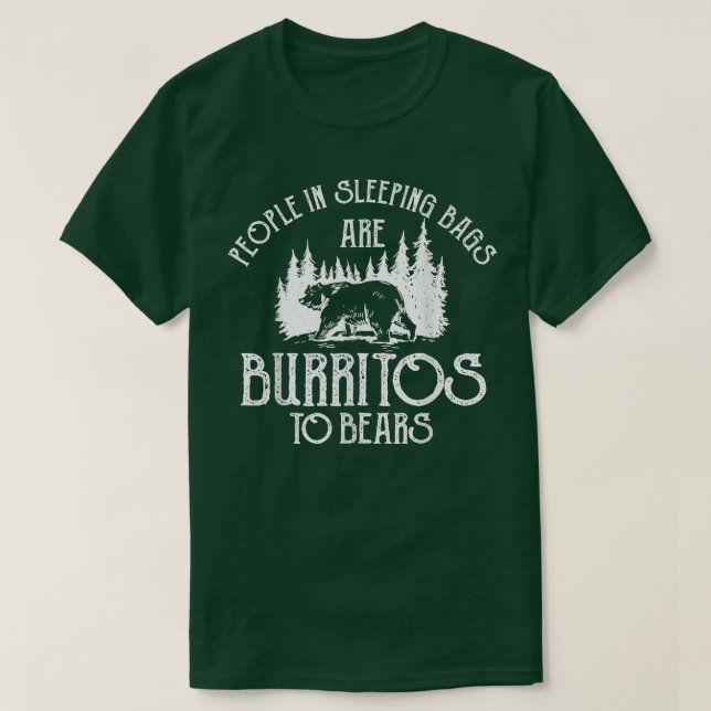 Camiseta Burritos, Comida Mexicana, Consciência De Ursos Se (Frente do Design)
