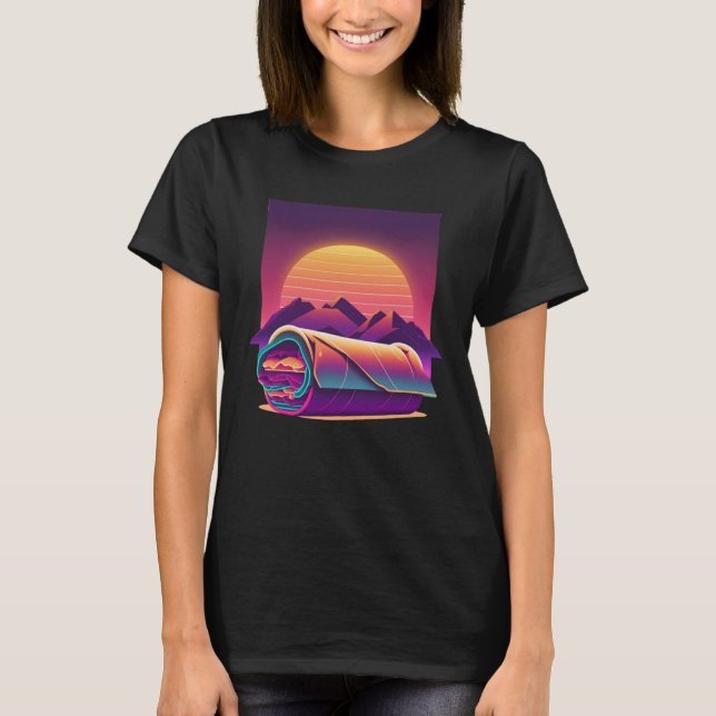 Camiseta Burritos Synthwave 80s Retrowave Aesthetic  1 (Frente)