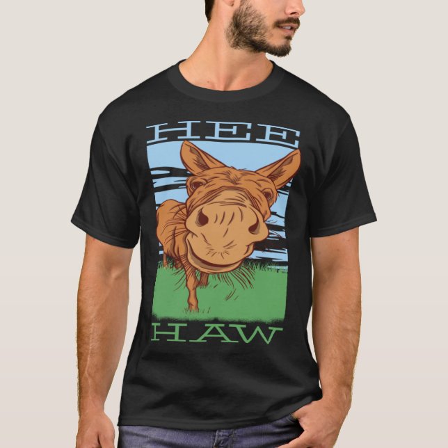 Camiseta Burro Burro Mini Cavalo Hee Haws (Frente)