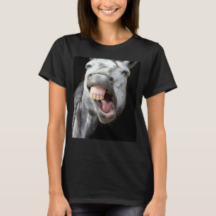 Camiseta Burro Cavalo Cara Se Exibindo Fofo e  Rosto Anima
