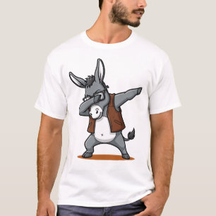 Camiseta Burro Dabbing Divertido Fofo Dança Dab