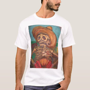 Camiseta burro do acordeão y do engodo do skeleto