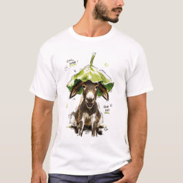 Camiseta Burro Engraçado de Chapéu de Folha em Dia Bom Somb