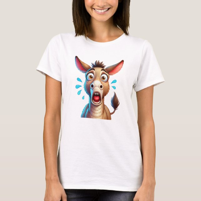 Camiseta Burro hilário confuso (Frente)