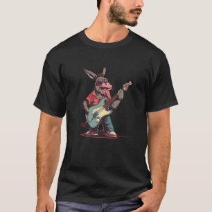 Camiseta Burro Travesso com Fantasia de Guitarra Elétrica L
