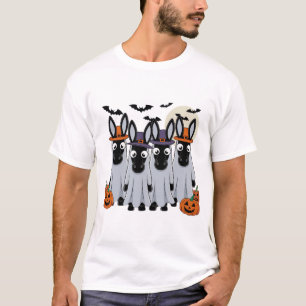 Camiseta burros fantasmas no Halloween Burro