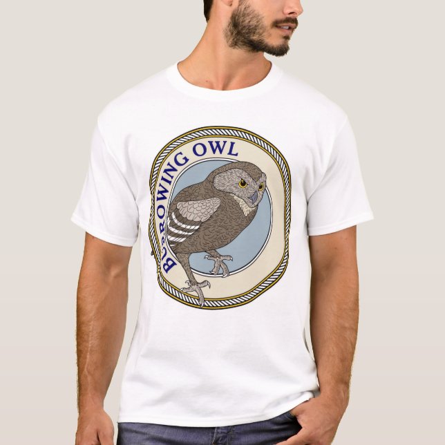 Camiseta Burrowing a Coruja-m (Frente)