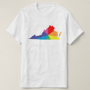 Camiseta burst colorida da virgínia