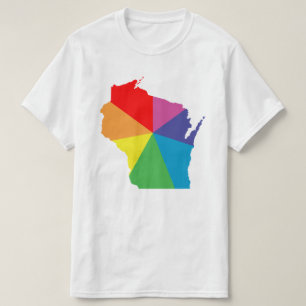 Camiseta burst colorido de wisWisconsin