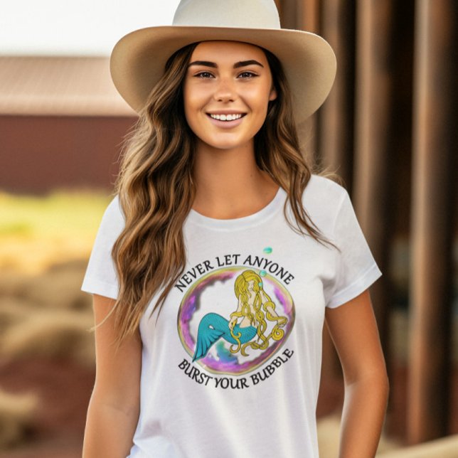 Camiseta Burst de Bolha de Sereia (Criador carregado)