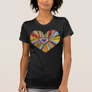 camiseta burst de color heart-#1