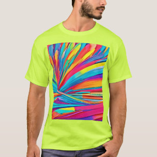 Camiseta Burst de cor de Abstrato vibrante