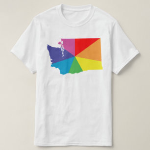 Camiseta burst de cores washington