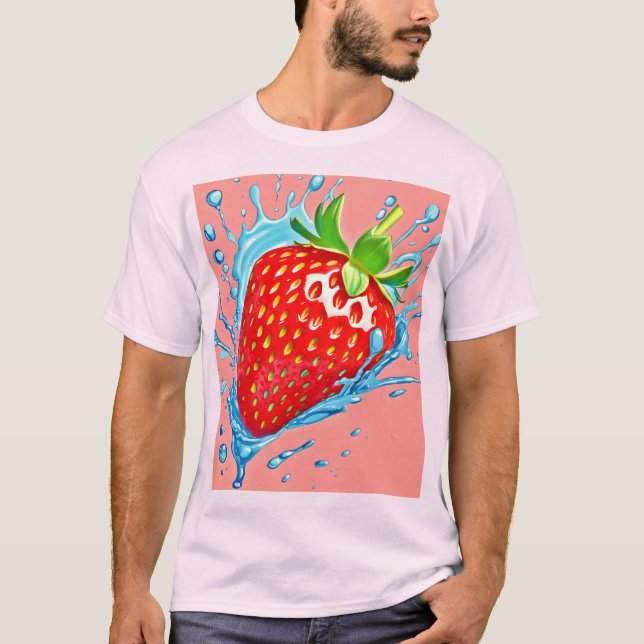 Camiseta Burst de Morango Fresco (Frente)