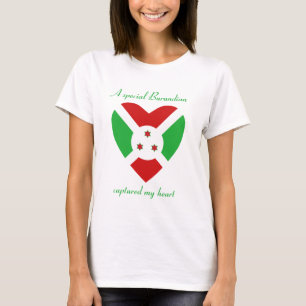 Camiseta Burundi Flag Sweetheart T-Shirt