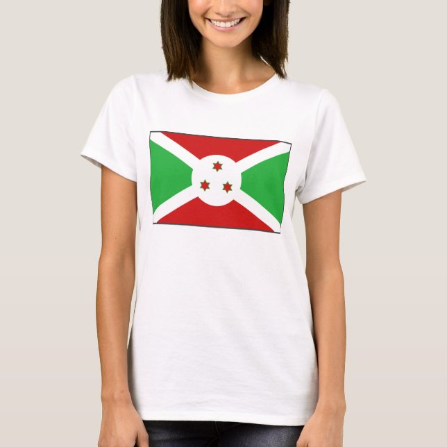 Camiseta Burundi Flag x Map T-Shirt (Frente)