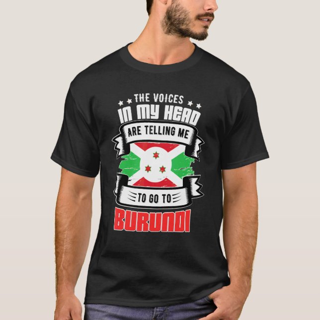 Camiseta Burundi Na Minha Cabeça (Frente)