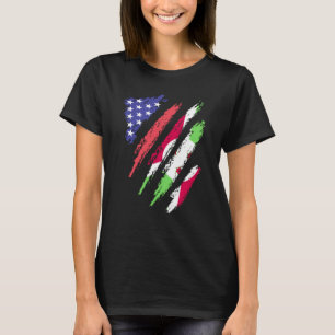 Camiseta Burundi Patriota Americano Coração Crescido Listra