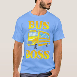 Camiseta Bus Boss Crianças Transporte Escola Bus Driver S