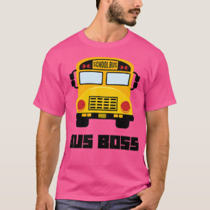 Camiseta Bus Boss Engraçado Frio de Ônibus Amarelo 3