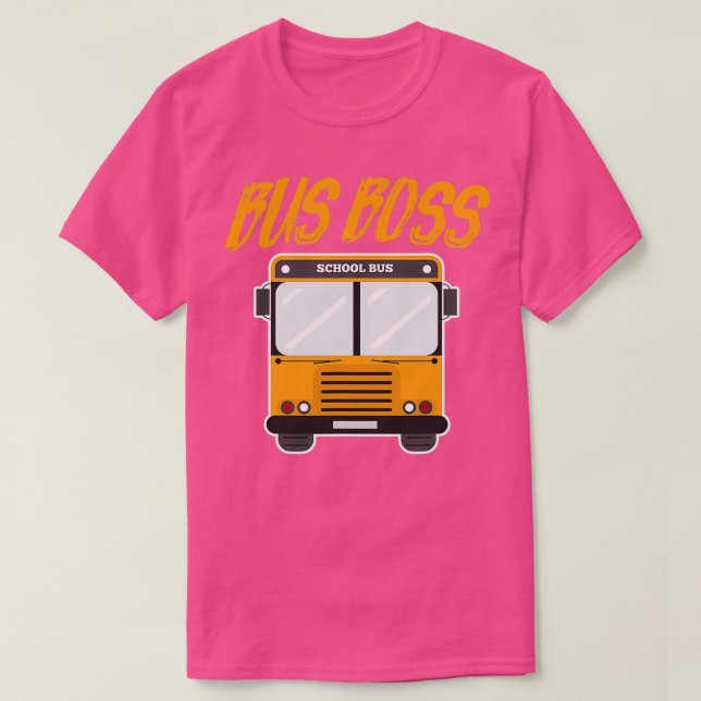 Camiseta Bus Boss Funny School Bus Driver Classic TShirt (Frente do Design)