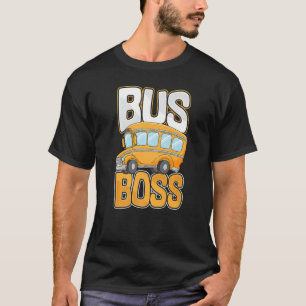 Camiseta Bus Boss School Bus Motorman Mulheres Estudante De