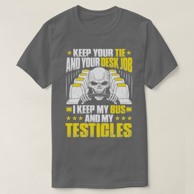 Camiseta Bus Driver Busman Schoolbus School Bus Idet 4 (Frente do Design)