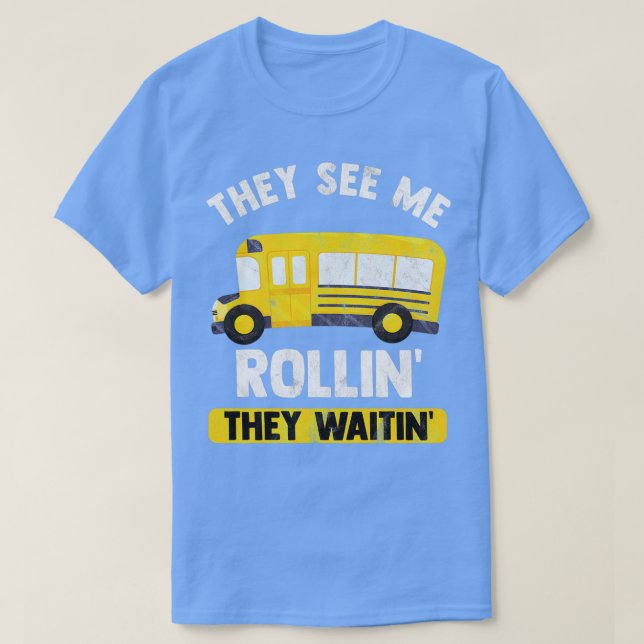 Camiseta Bus Driver Omnibus School Bus Transportes Públicos (Frente do Design)