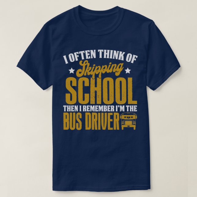 Camiseta Bus Driver Schoolbus (Frente do Design)