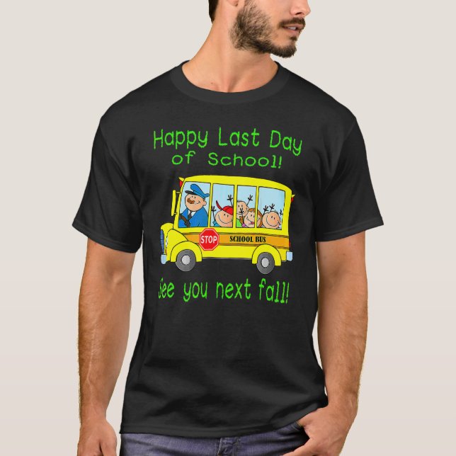 Camiseta Bus Driver Summer Vacation Student Happy Last Day  (Frente)