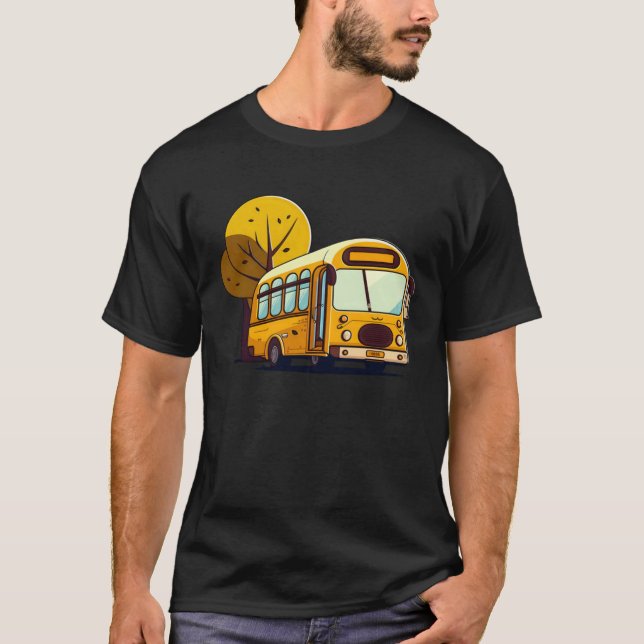 Camiseta Bus In Front Of Trees Bus Driver (Frente)